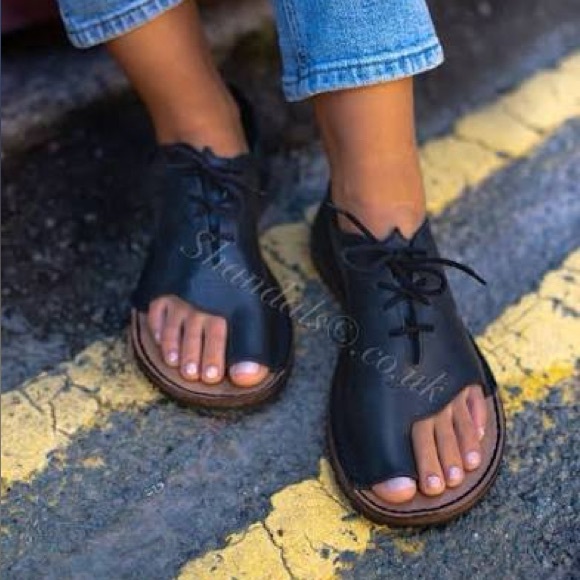 Original Shandals Leather Lace-up Welsh Sandals - Picture 6 of 6